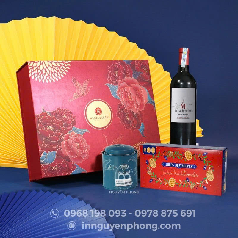 Mẫu hộp giấy đựng rượu được gia công chất lượng cao